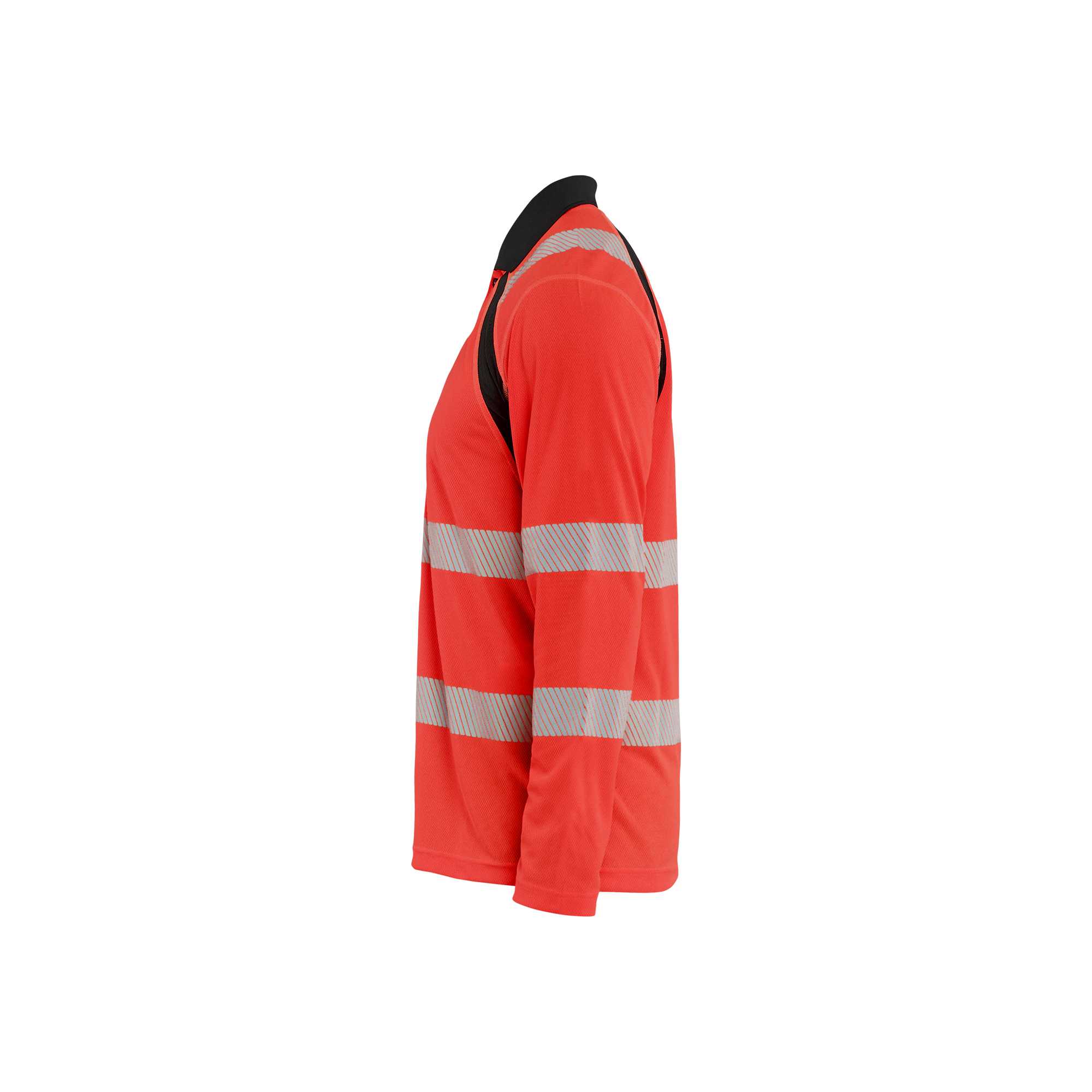 BLAKLADER 35981013 UV Protected Long Sleeved Polo Shirt Hi Vis Hi Vis Reflective Long Sleeve Work Polo MEN - 100% Polyester